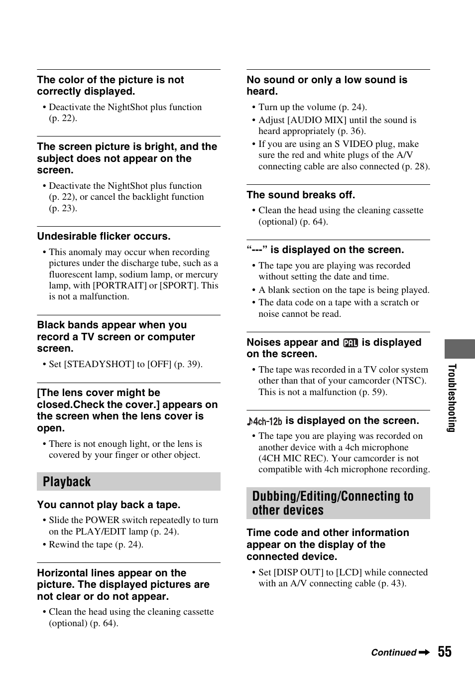 Sony DCR-HC52 User Manual | Page 55 / 88
