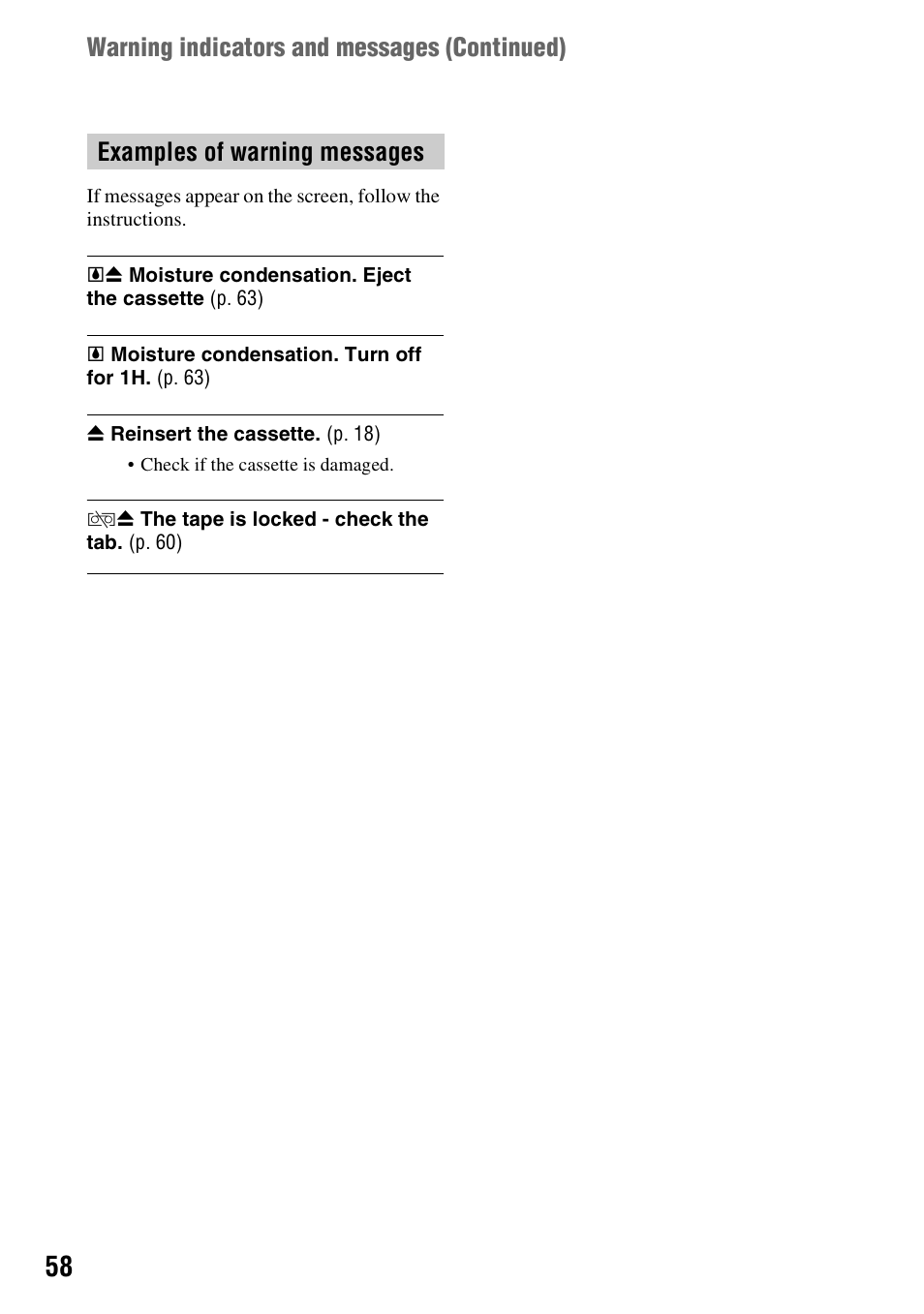 Sony DCR-HC52 User Manual | Page 58 / 88