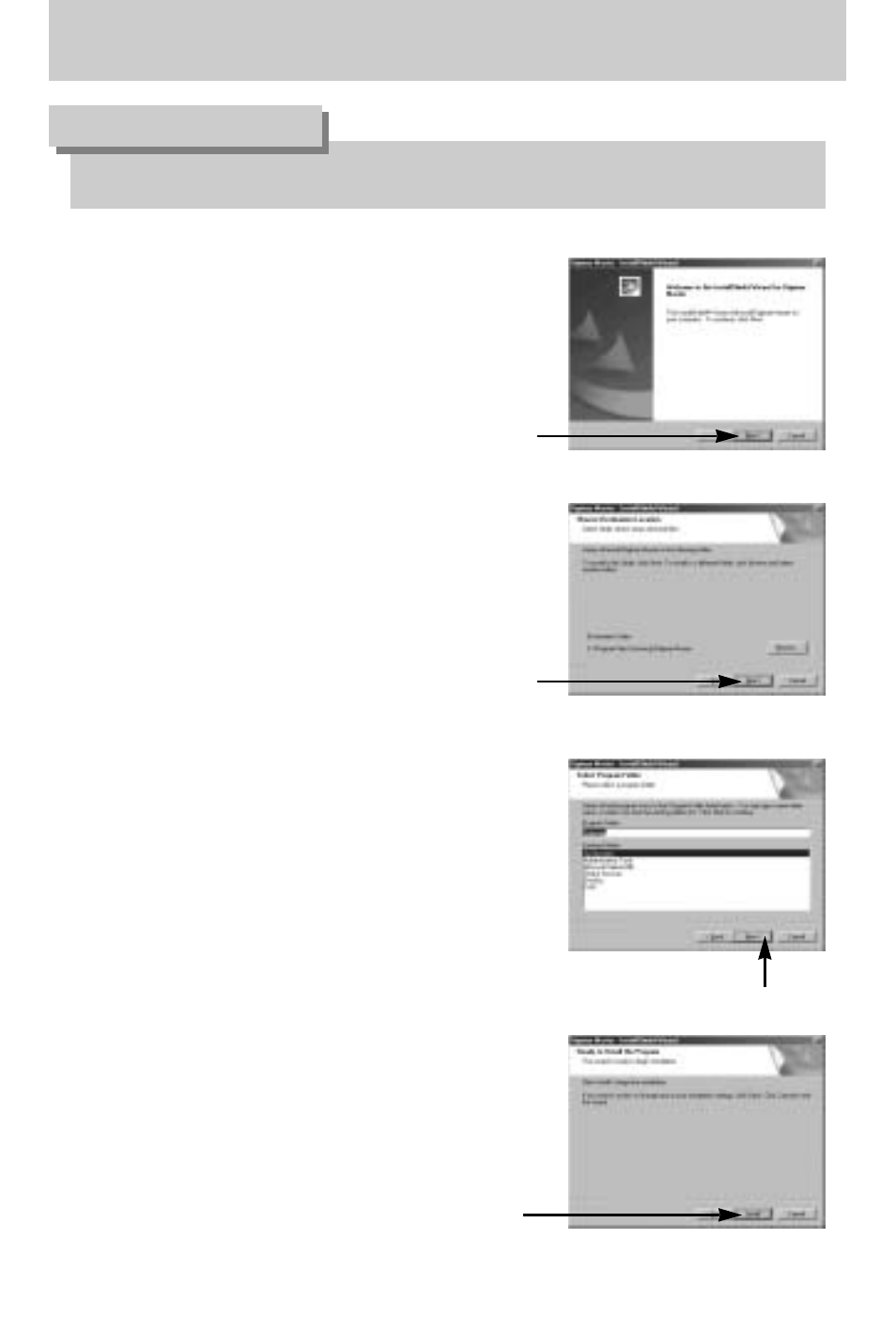 Setting up the application software, Information | Samsung Digimax V800 User Manual | Page 120 / 144