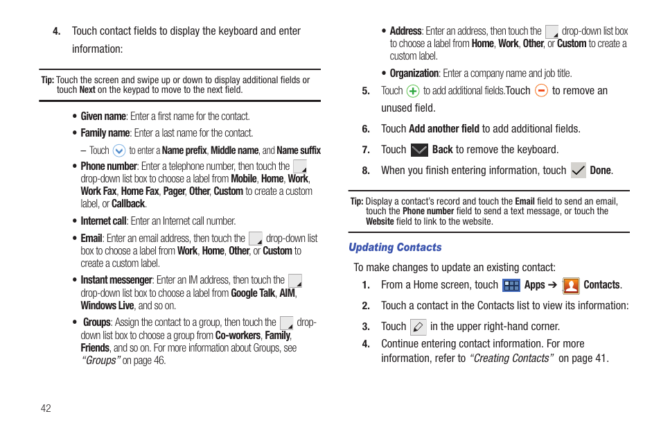 Samsung 8.9 User Manual | Page 46 / 176
