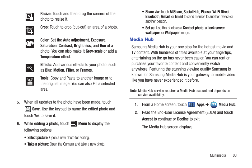 Media hub | Samsung 8.9 User Manual | Page 87 / 176