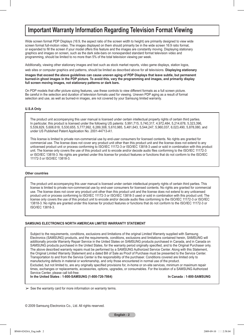 Samsung BN68-02426A-00 User Manual | Page 2 / 125