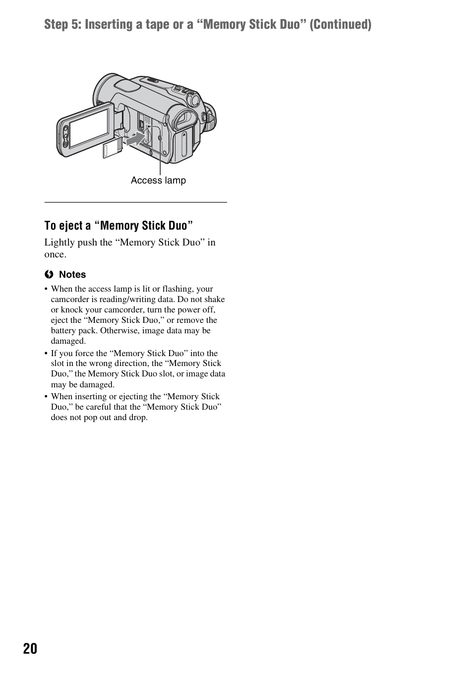 Sony HDR-HC9 User Manual | Page 20 / 128