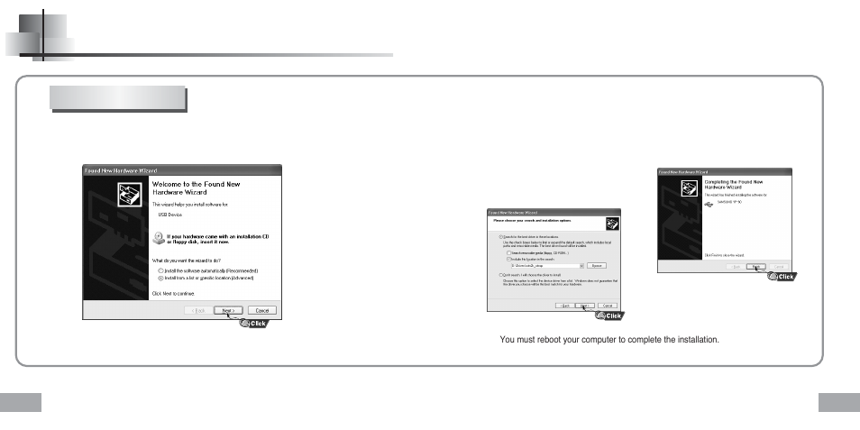 Manual installation of the usb driver | Samsung YP-60 User Manual | Page 11 / 38