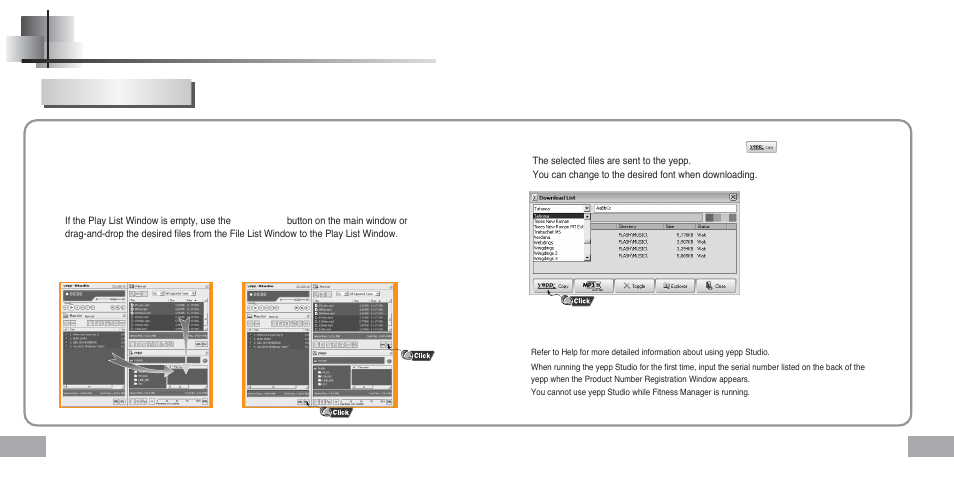 Using yepp studio | Samsung YP-60 User Manual | Page 13 / 38