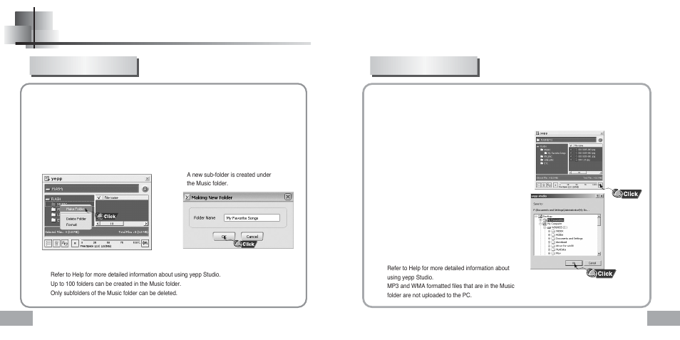 Using yepp studio | Samsung YP-60 User Manual | Page 15 / 38