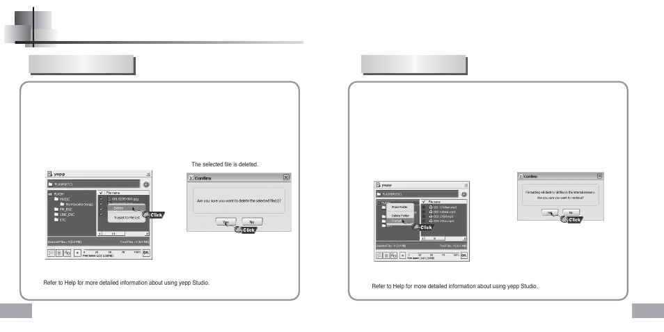 Using yepp studio | Samsung YP-60 User Manual | Page 16 / 38