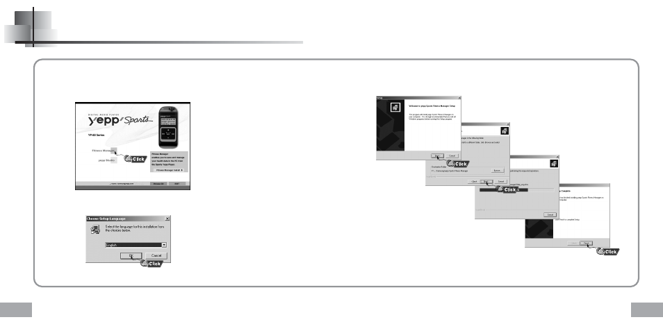 Installing fitness manager | Samsung YP-60 User Manual | Page 18 / 38
