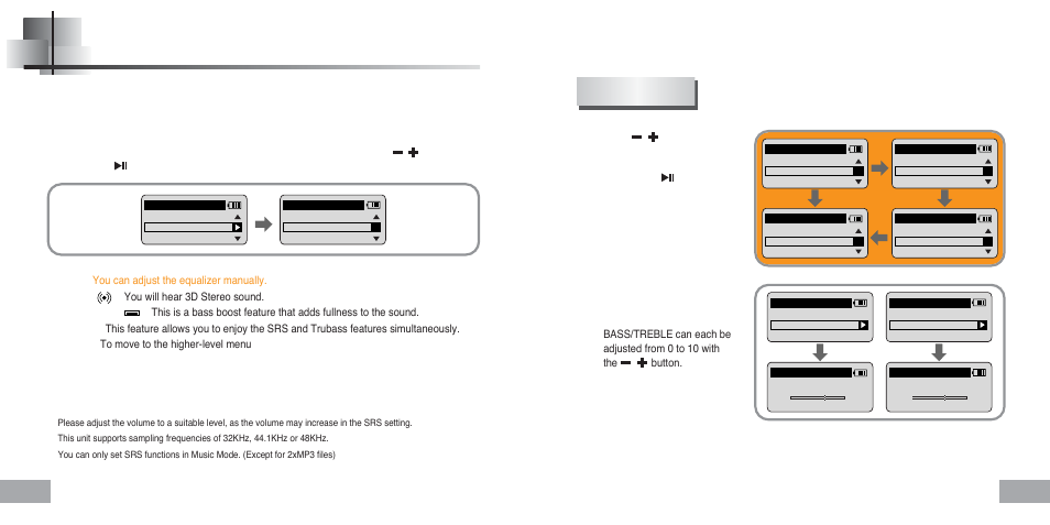Setting sound effects | Samsung YP-60 User Manual | Page 27 / 38