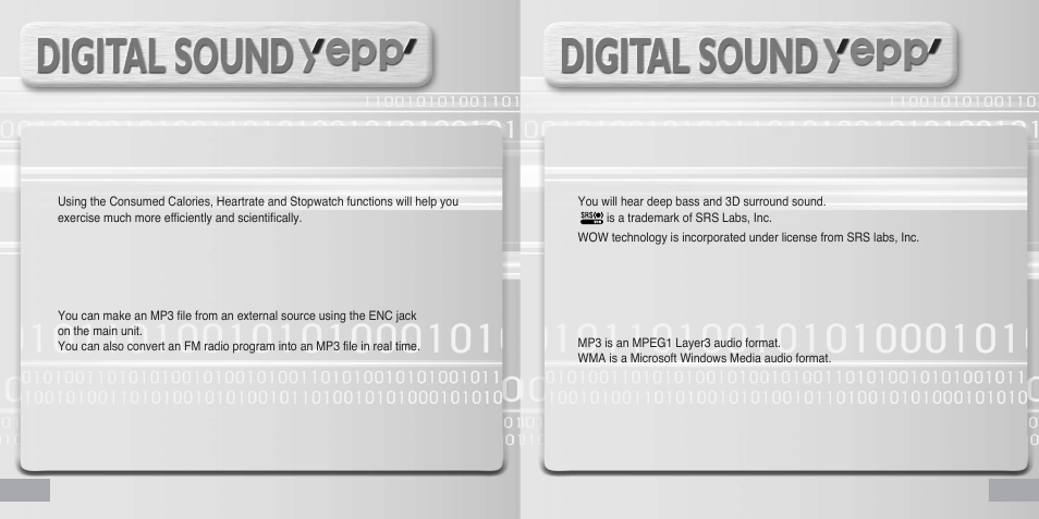 Sports function support, Encoding function, 3d surround sound | Mp3 & wma playback | Samsung YP-60 User Manual | Page 5 / 38