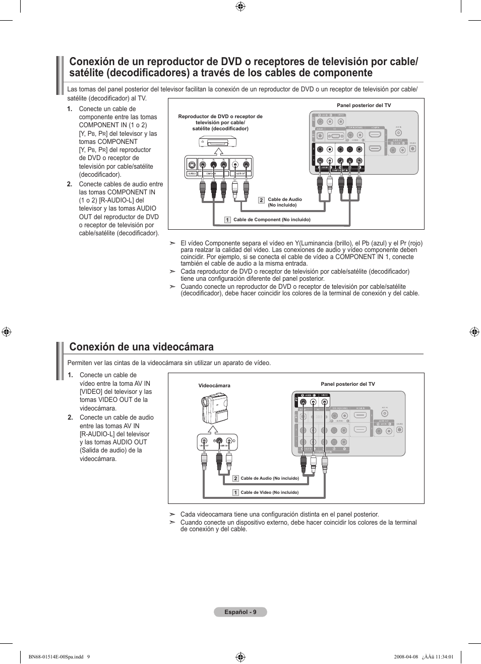 Conexión de una videocámara | Samsung Digimax 330 User Manual | Page 61 / 102