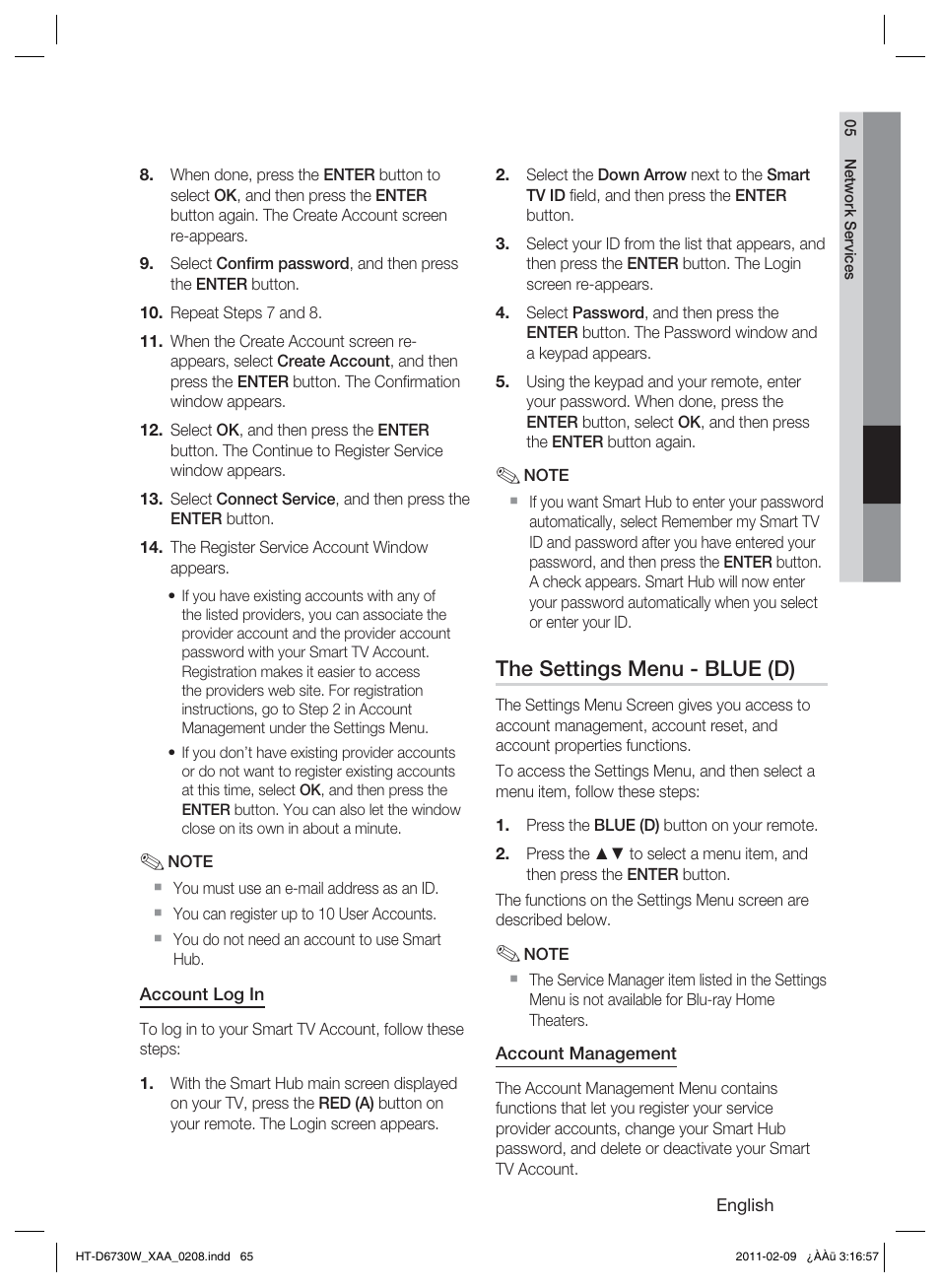 The settings menu - blue (d) | Samsung 7.1 CH BLU-RAY HT-D6730W User Manual | Page 65 / 80