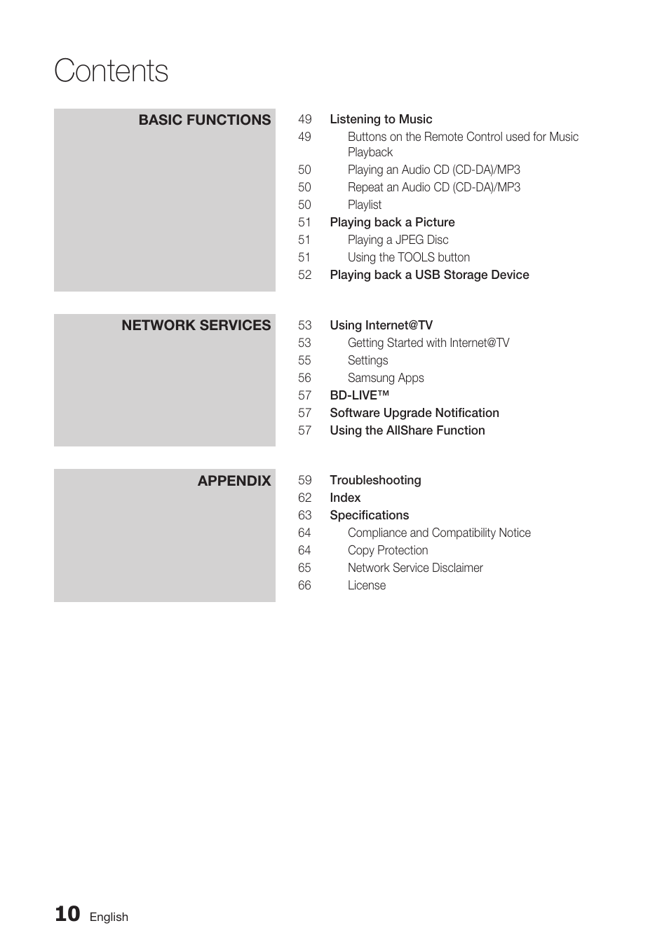 Samsung BD-C7500 User Manual | Page 10 / 69