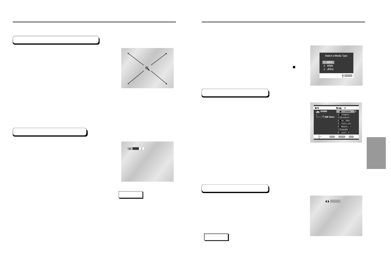 Mp3/wma play, Using the zoom & 3d sound functions | Samsung DVD-P239 User Manual | Page 17 / 23