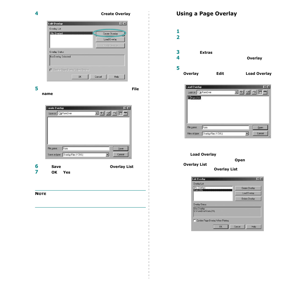 Using a page overlay | Samsung CLP-600 User Manual | Page 99 / 115