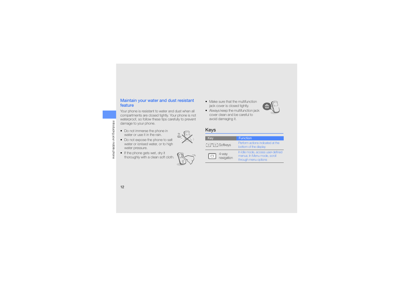 Keys | Samsung B2700 User Manual | Page 16 / 63