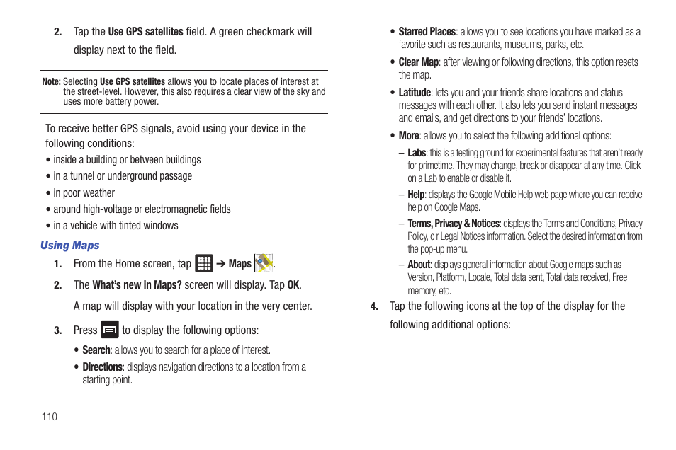 Samsung GALAXY Tab SGH-I987 User Manual | Page 114 / 149