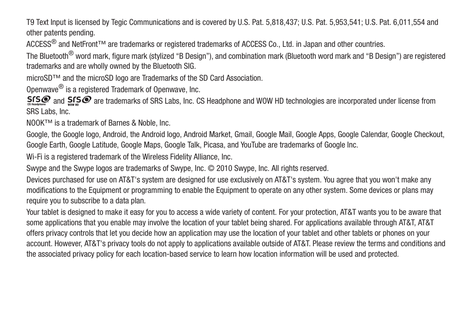 Samsung GALAXY Tab SGH-I987 User Manual | Page 3 / 149