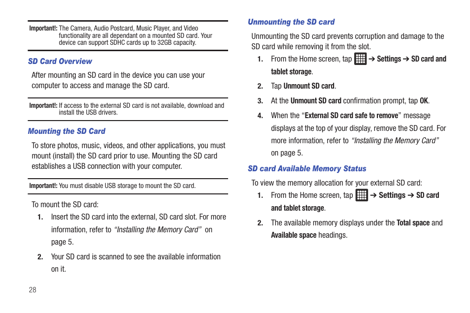Samsung GALAXY Tab SGH-I987 User Manual | Page 32 / 149