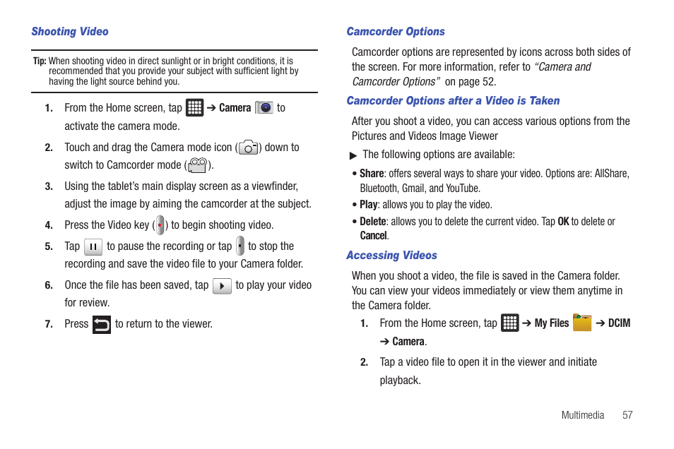 Samsung GALAXY Tab SGH-I987 User Manual | Page 61 / 149