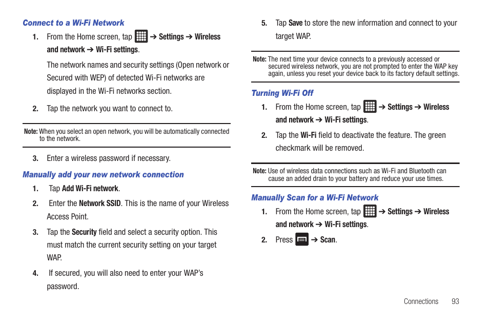 Samsung GALAXY Tab SGH-I987 User Manual | Page 97 / 149