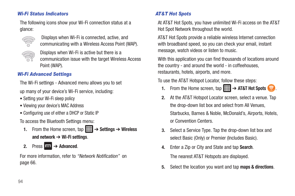 Samsung GALAXY Tab SGH-I987 User Manual | Page 98 / 149