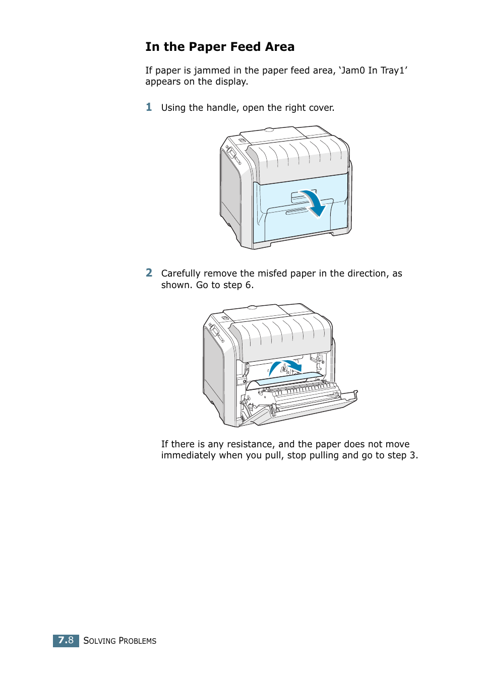 In the paper feed area | Samsung CLP 550 User Manual | Page 176 / 289