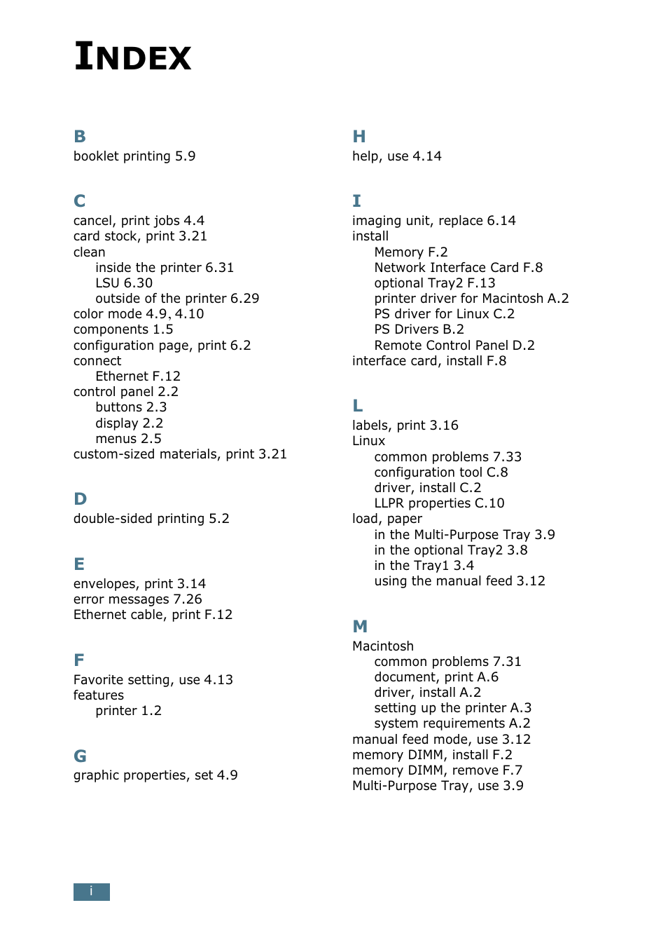 Index, Ndex | Samsung CLP 550 User Manual | Page 286 / 289