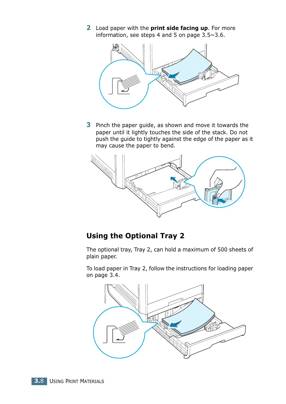 Using the optional tray 2 | Samsung CLP 550 User Manual | Page 84 / 289