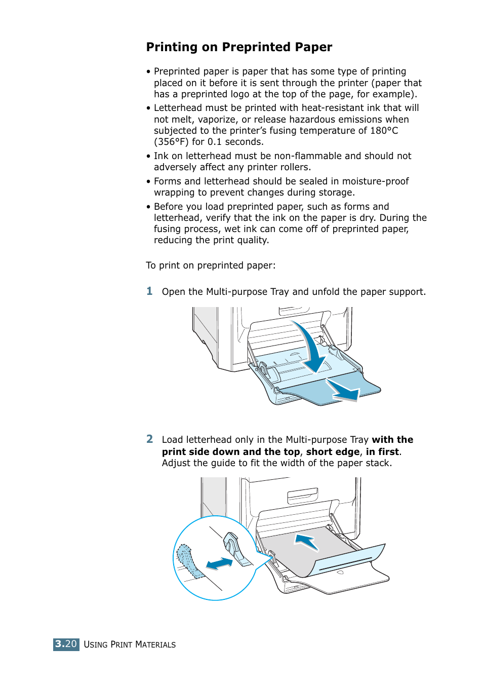 Printing on preprinted paper | Samsung CLP 550 User Manual | Page 96 / 289
