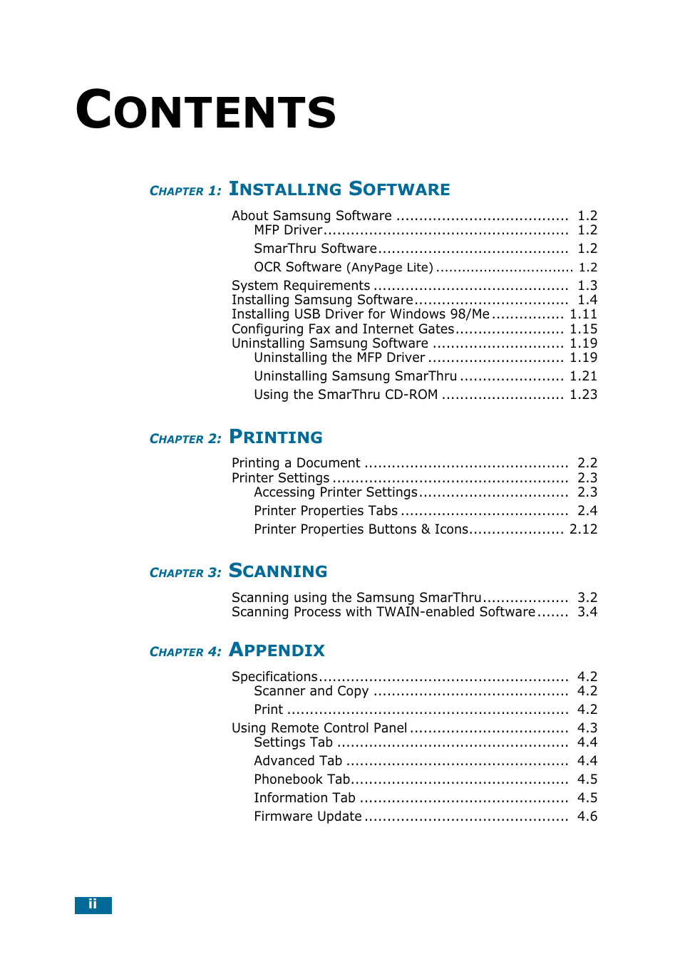 Samsung 835P User Manual | Page 3 / 51