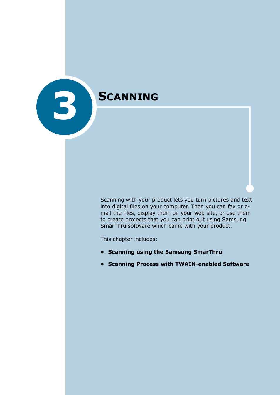 Chapter 3 scanning, Hapter, Canning | Samsung 835P User Manual | Page 40 / 51