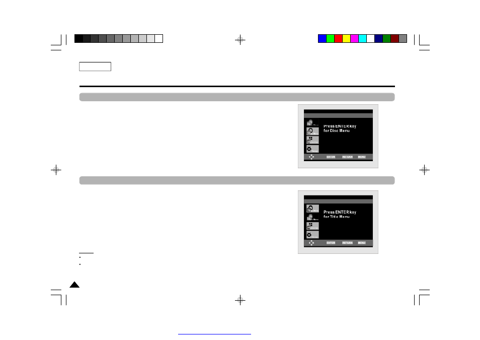 Using the disc and title menu | Samsung DVD-L75/L70 User Manual | Page 26 / 60