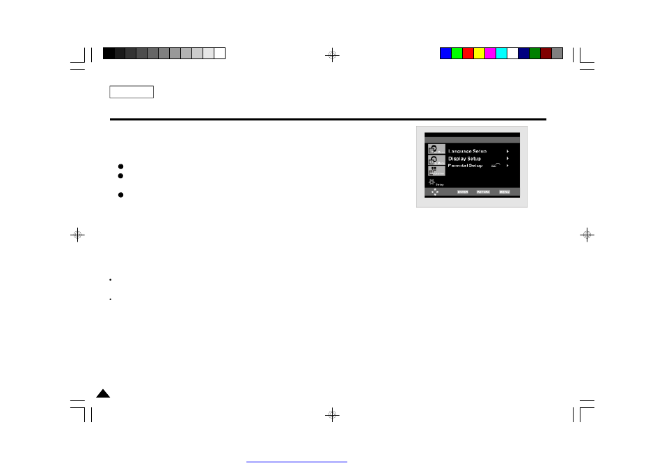 Using the setup menu | Samsung DVD-L75/L70 User Manual | Page 42 / 60