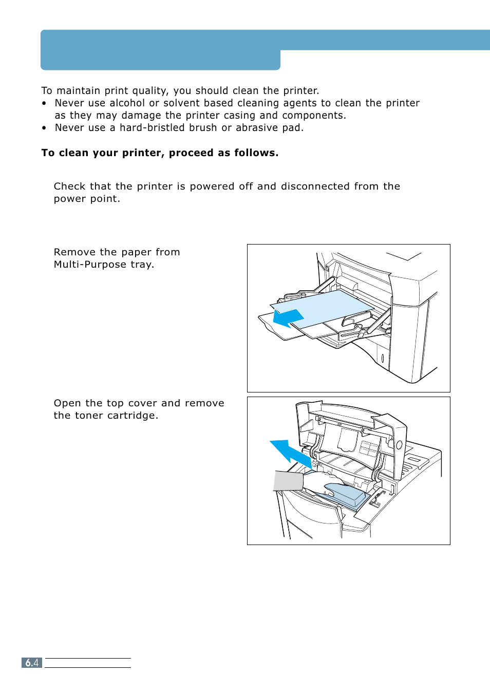 Cleaning the printer | Samsung ML 7300N User Manual | Page 99 / 174