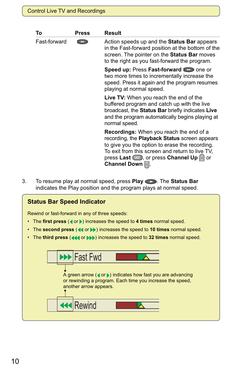Fast fwd rewind | Scientific Atlanta 8000 User Manual | Page 13 / 49