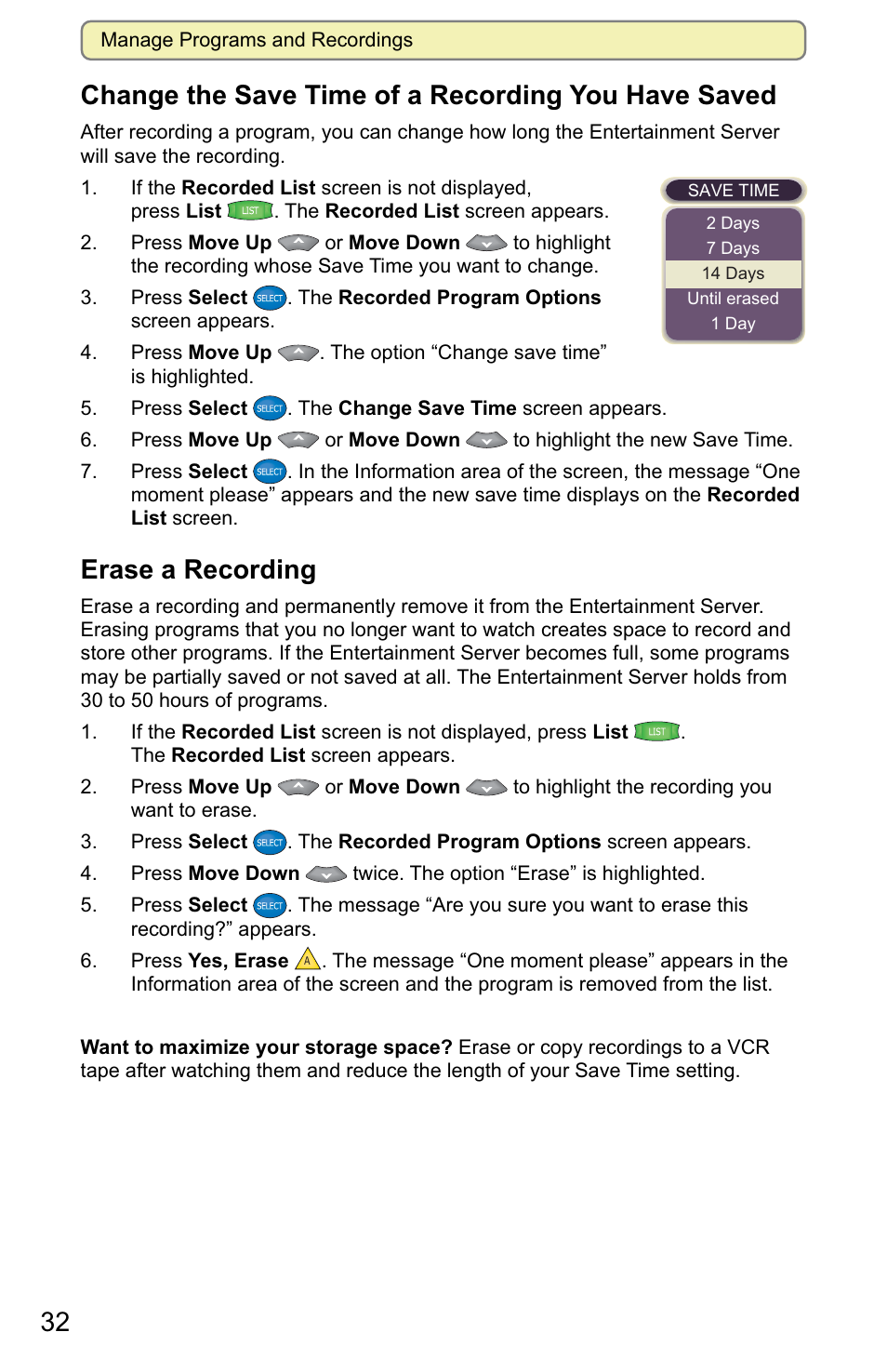 Erase a recording | Scientific Atlanta 8000 User Manual | Page 35 / 49