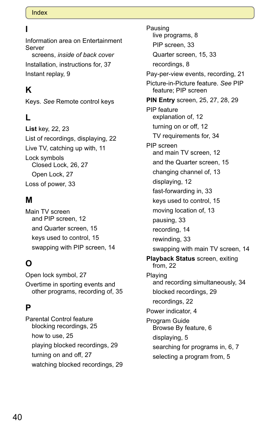 40 i | Scientific Atlanta 8000 User Manual | Page 43 / 49