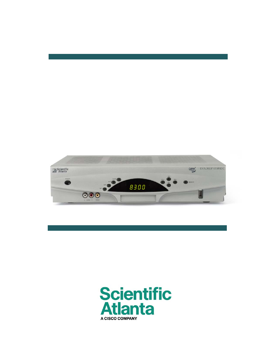 Scientific Atlanta 8300HDC User Manual | 28 pages