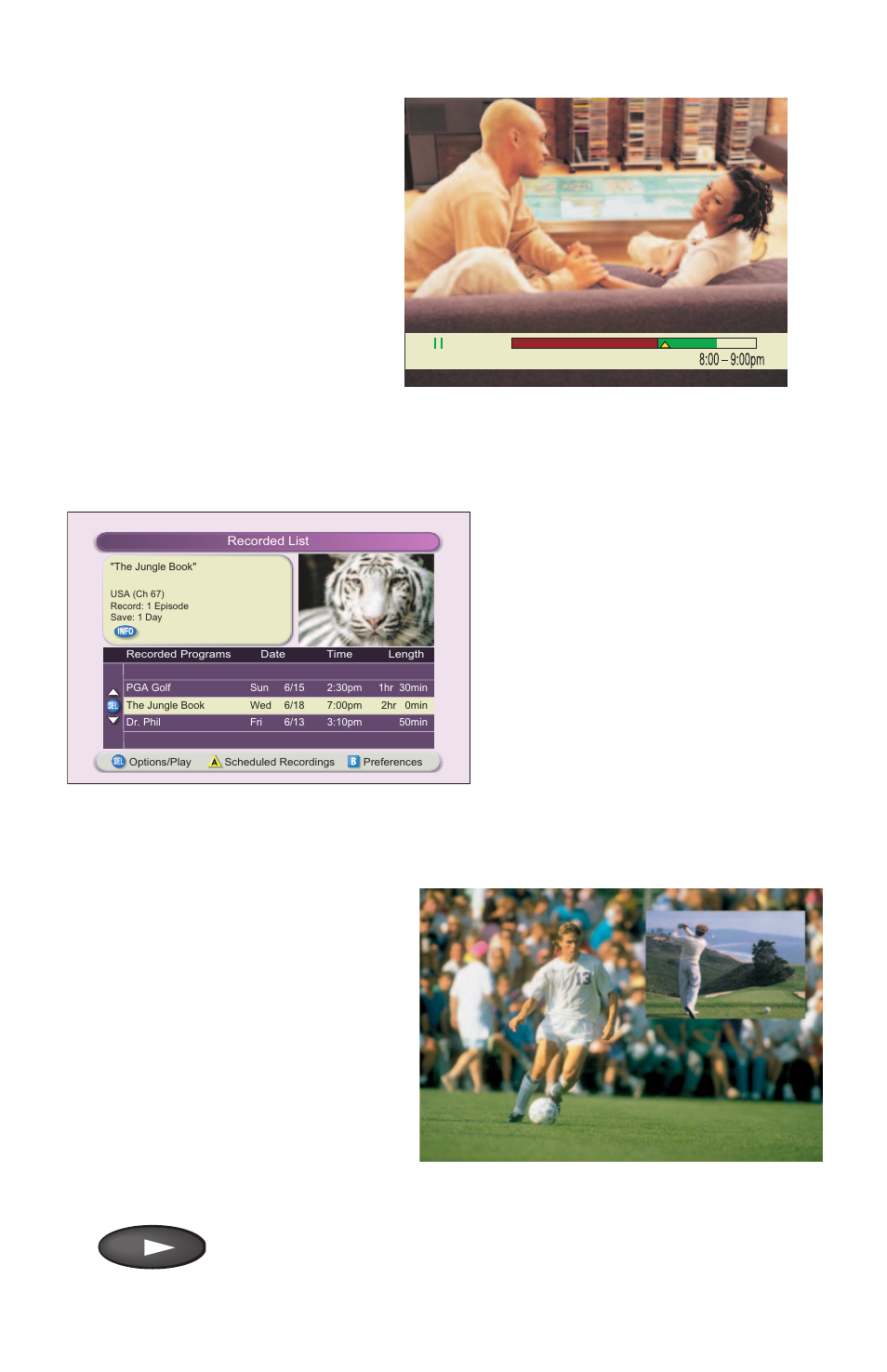 Get more out of your tv, See all of your favorite programs, Never miss your favorite programs | Make the most of your time | Scientific Atlanta 8000HD User Manual | Page 63 / 65