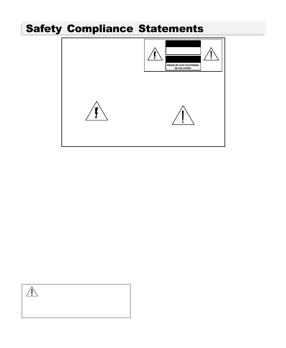 Safety compliance statements | Scientific Atlanta 3250HD User Manual | Page 2 / 28