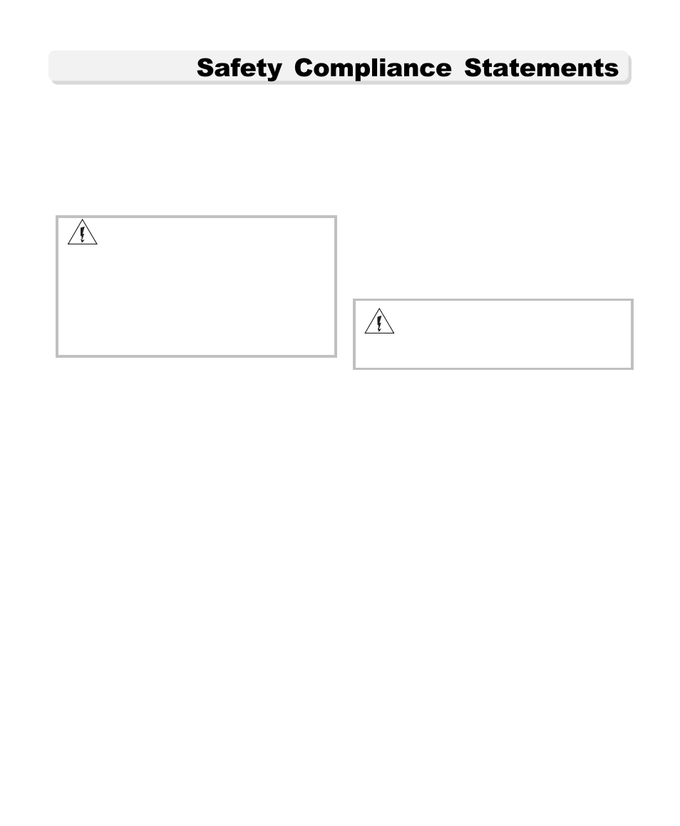Safety compliance statements | Scientific Atlanta 3250HD User Manual | Page 3 / 28