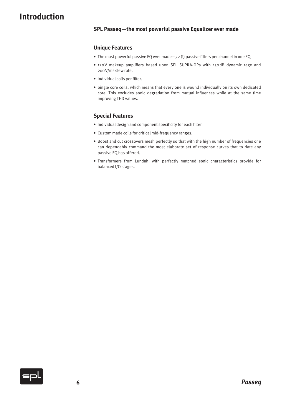 Introduction, Passeq | Sound Performance Lab 2595 User Manual | Page 6 / 28