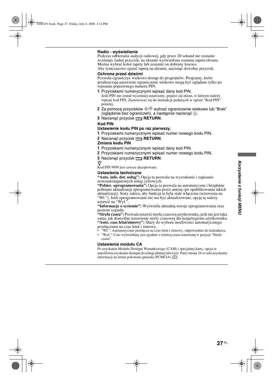 Sony KDL-26 S4000 User Manual | Page 87 / 181