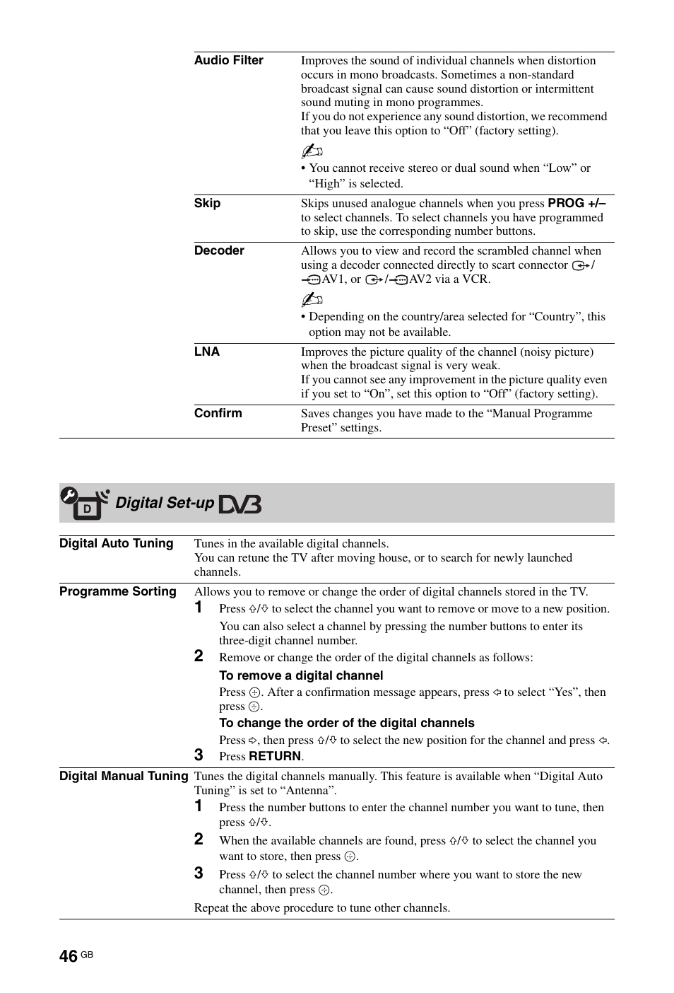 Sony KDL-40X4500 User Manual | Page 46 / 188