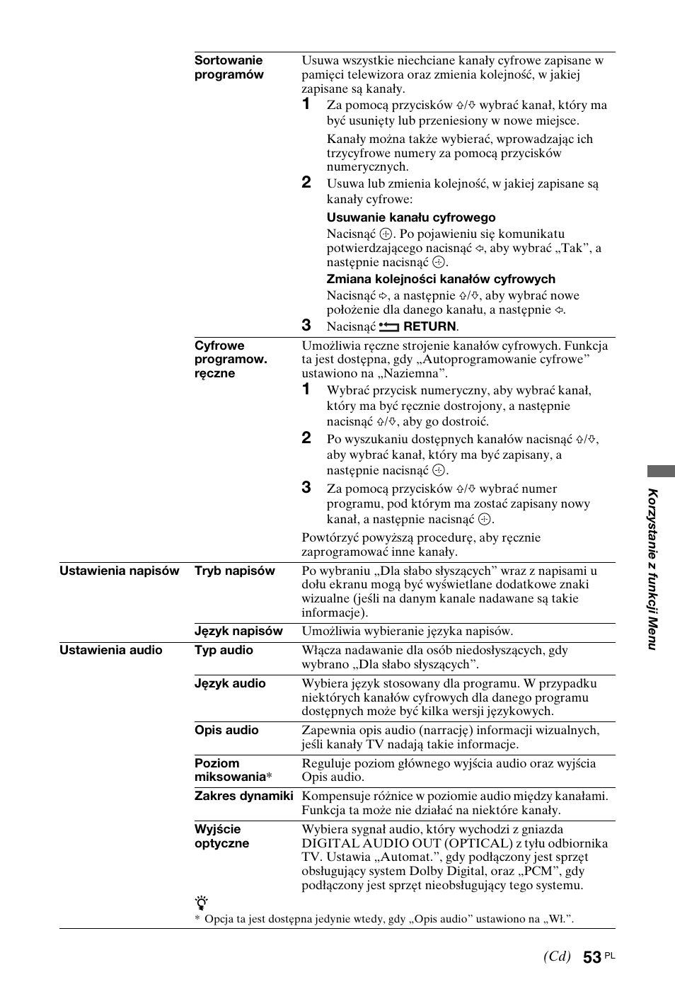 Sony KDL-40 Z4500 User Manual | Page 111 / 195