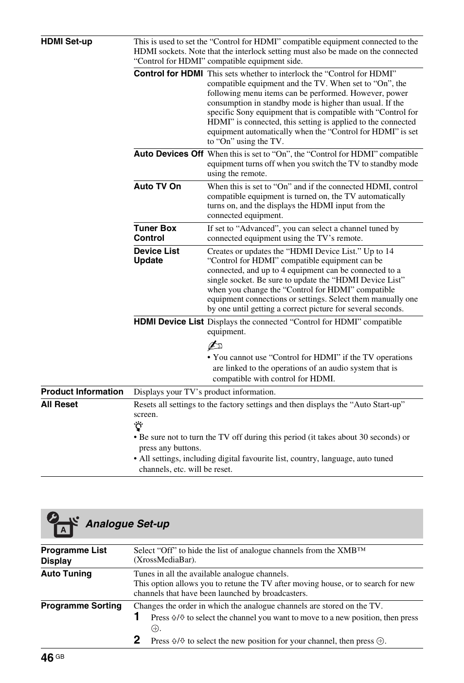 Sony KDL-40 Z4500 User Manual | Page 46 / 195