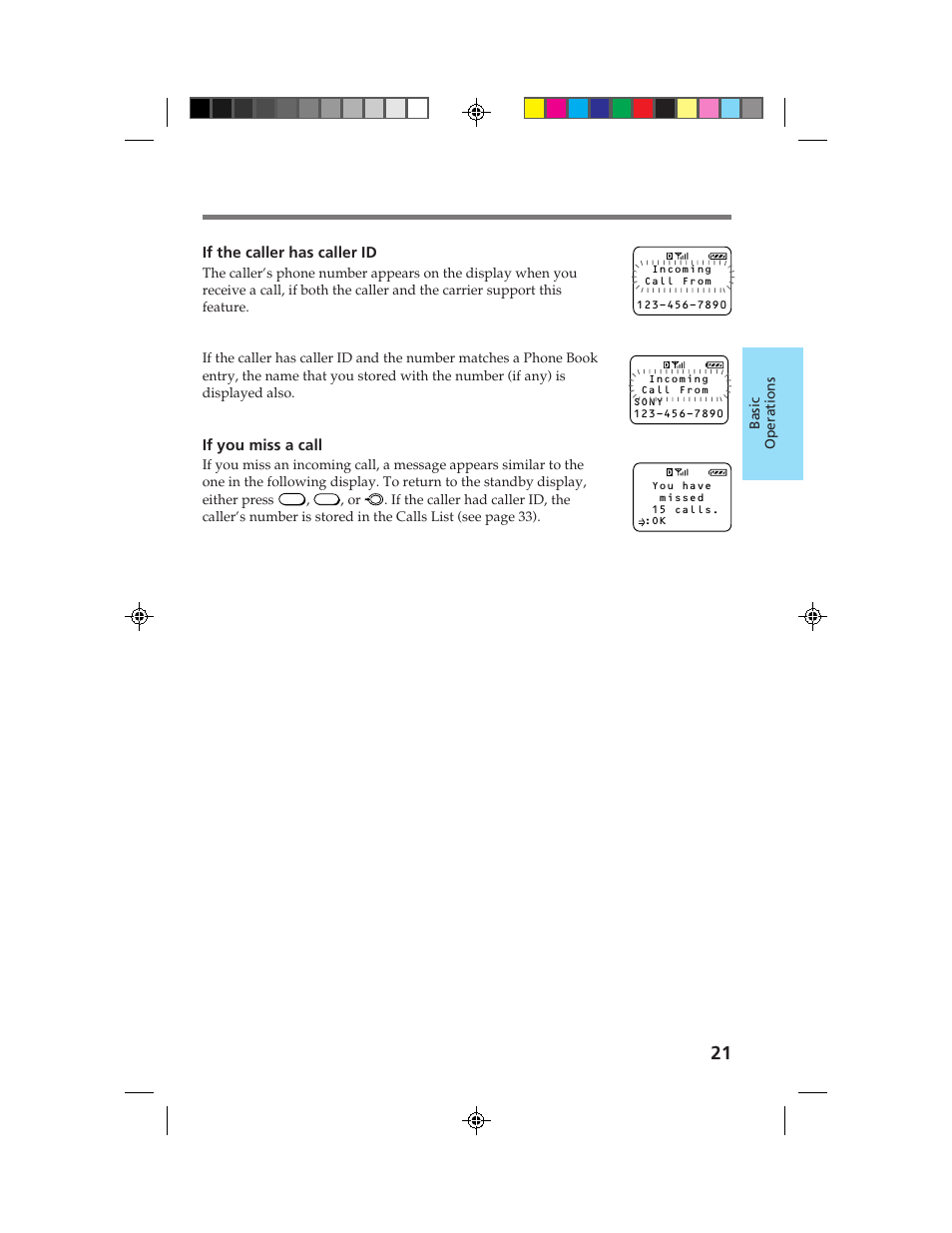 Sony CM-B1200 User Manual | Page 21 / 84