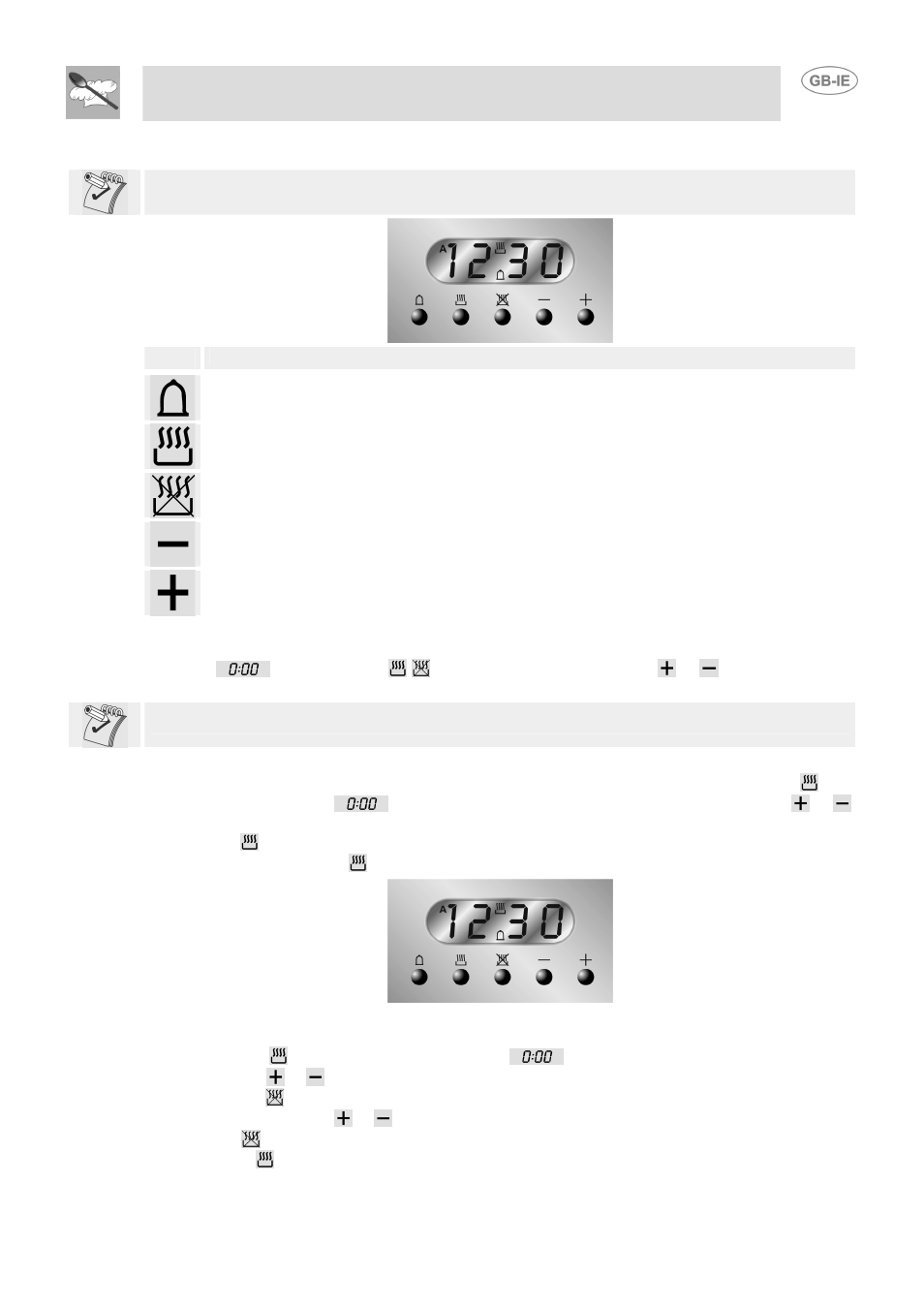 Electronic programmer (only on some models), Clock adjustment, Semi automatic cooking | Automatic cooking, Instructions for the user | Smeg DUCO4SS User Manual | Page 7 / 25