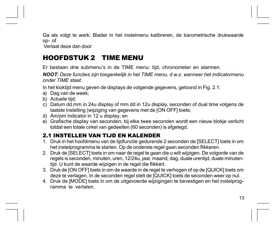 Hoofdstuk 2 time menu | SUUNTO EN | FR | DE | ES | IT | NL | FI | SV User Manual | Page 235 / 352